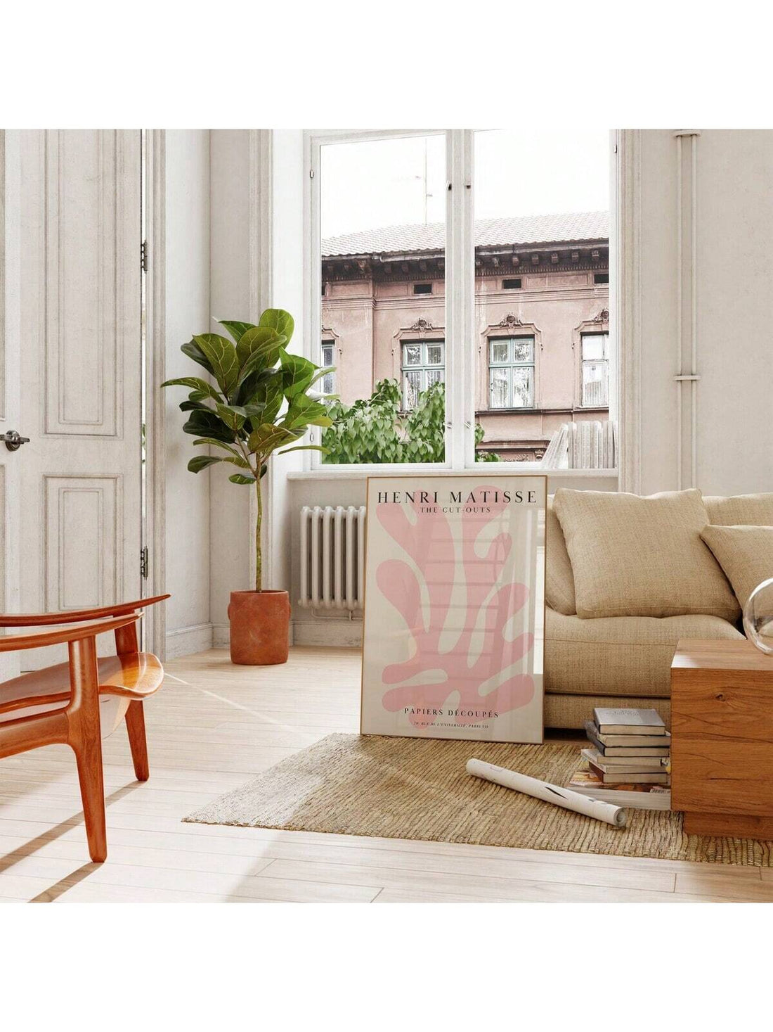 Elevate your living room decor with this stunning set of 3 canvas printings. Featuring striking Rouge Pink Matisse Abstract Leaf designs, these prints will add a touch of sophistication to any space. Made with high-quality canvas, these prints are durable and long-lasting. Perfect for lovers of abstract art and the color pink.