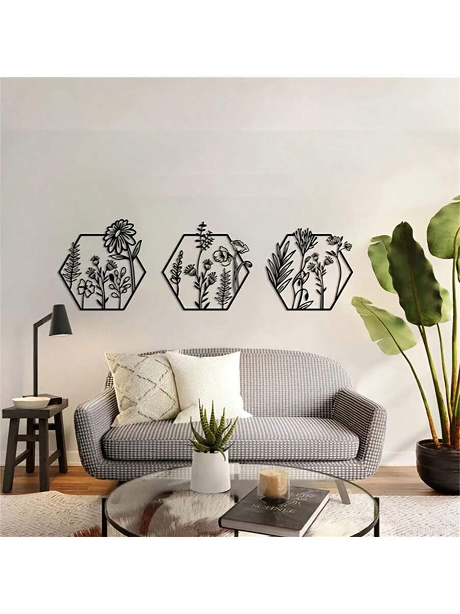 Enhance your home or give a gift of stylish decor with the Elegant 3-Piece Metal Flower Wall Art Set. These modern floral pieces will add a touch of sophistication to any room. Made from high-quality metal, these durable flowers are sure to impress.