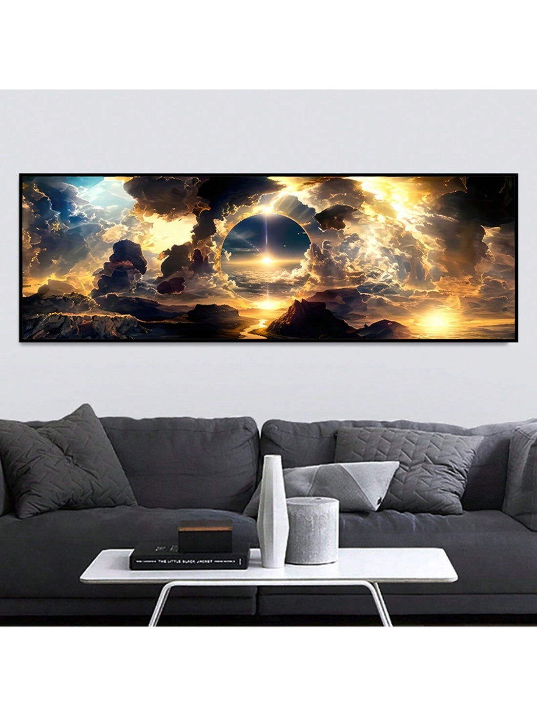 Transform your living space with our Fantasy Dawn Holy Light Canvas Wall Art. This large-format decorative poster captures ethereal light breaking through a mystical landscape, creating a focal point that elevates any room's aesthetic. The premium canvas construction ensures vibrant color retention and durability, making it an investment piece for both living rooms and bedrooms seeking a touch of otherworldly elegance.