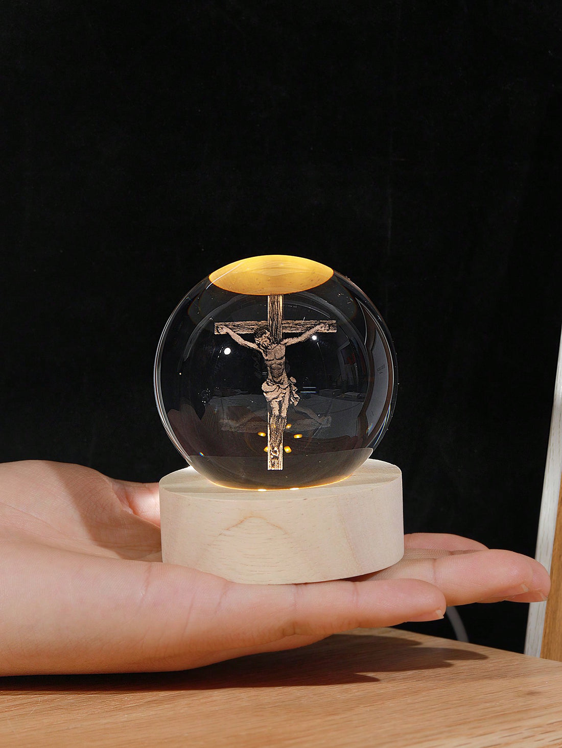 This Jesus Crystal Ball is a one-of-a-kind decor piece that serves as a meaningful gift for any occasion. Made with high-quality materials, it offers a unique visual appeal while also serving as a reminder of faith and spirituality. Perfect for those looking to add a special touch to their home or office.