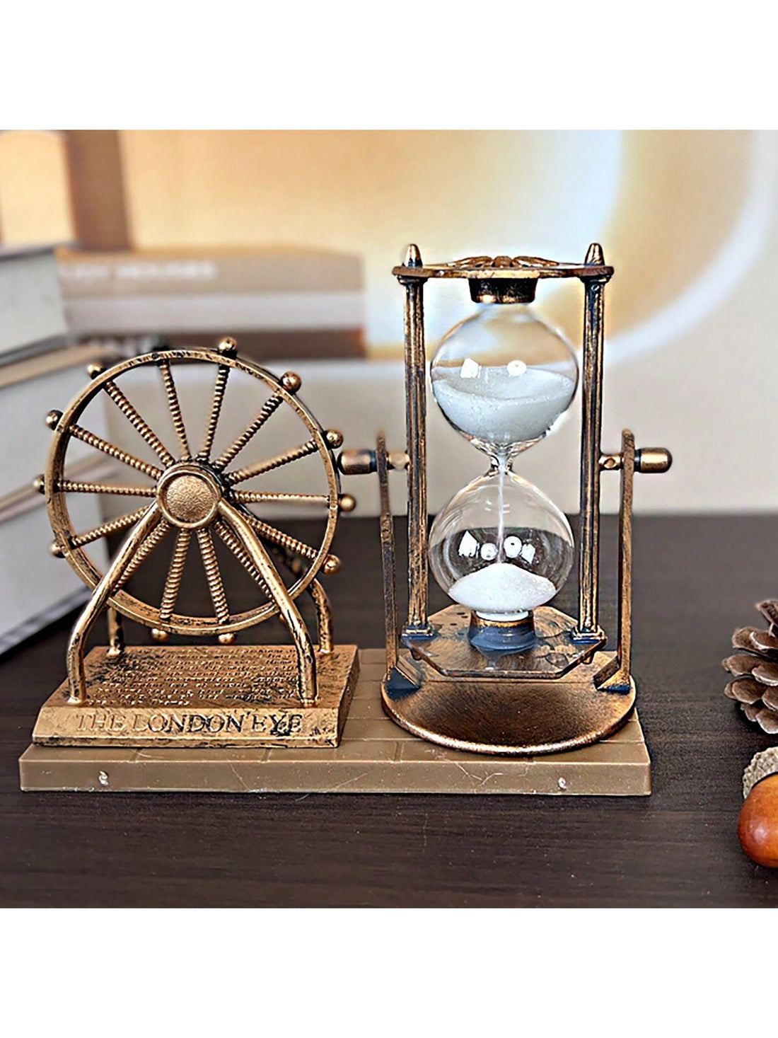 Experience the nostalgia of a timeless era with our Retro Ferris Wheel Hourglass. This creative gift is perfect for students, friends, and classmates, providing a unique way to track time and add a touch of whimsy to any room. With its intricate design and functional use, it's sure to be a highlight of any collection.