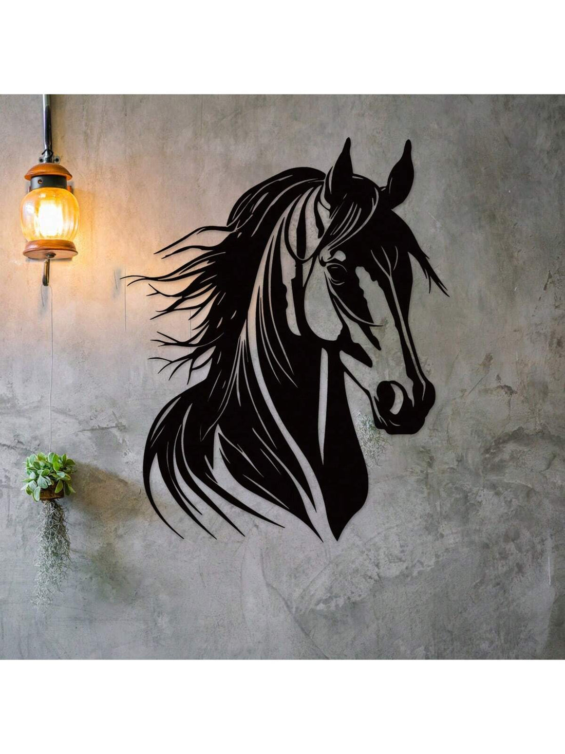 Add a touch of elegance to your home decor with our Horse Head Metal Sculpture. Handcrafted with intricate details, this stunning piece will surely be a conversation starter. Made with high-quality metal, it is a durable and timeless addition to any collection. Make a statement with this unique sculpture.