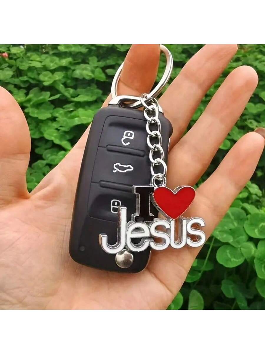 Stylish I Love Jesus Key Chain: Perfect for DIY Jewelry Making and Car Keys