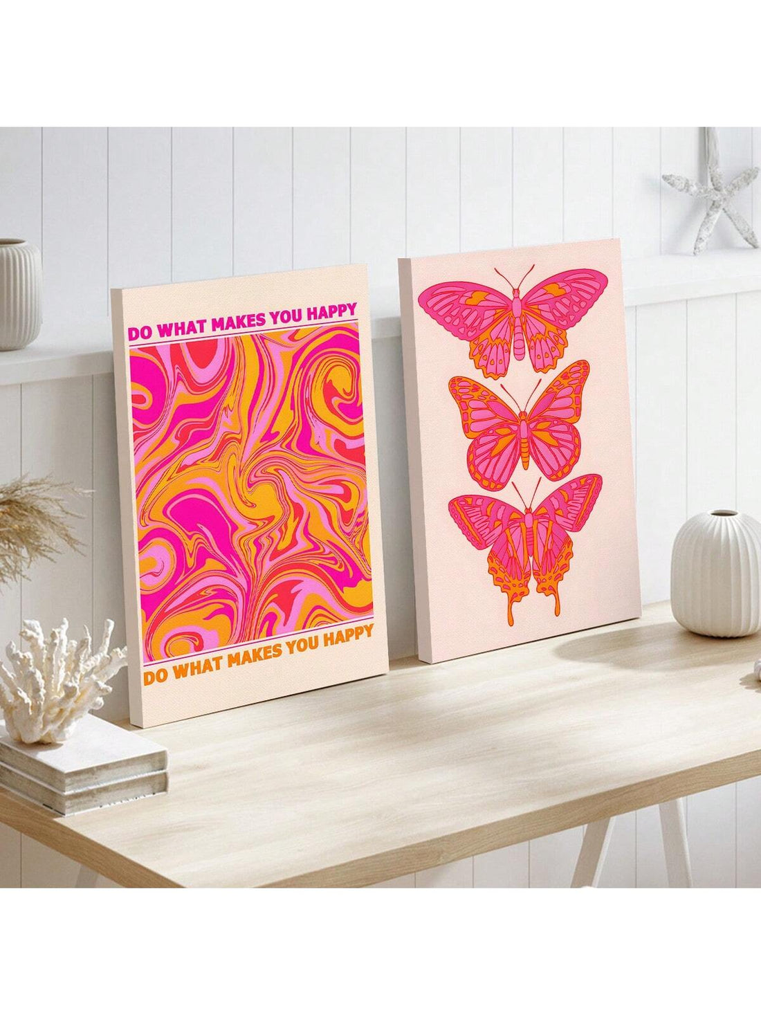 Add a touch of modern art to any room with this set of pink balloon dog canvas prints. With its unique design and vibrant colors, this canvas painting is perfect for decorating your bedroom or any wall in your home. It also makes for a great gift, providing a unique and stylish addition to any art collection.