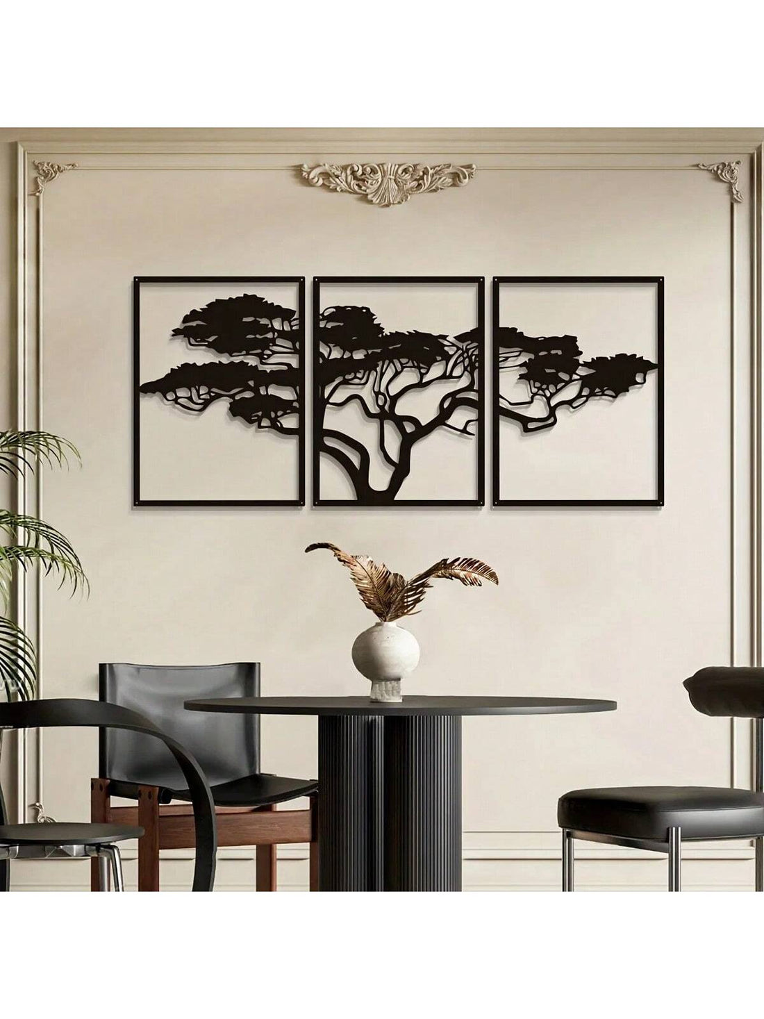 Enhance the ambiance of your home with our Tree of Life Metal Wall Art Decor Set. Crafted with intricate details, this stylish piece serves as a symbolic reminder of life and adds a unique touch to any room. Elevate your decor with this elegant and meaningful home decoration.