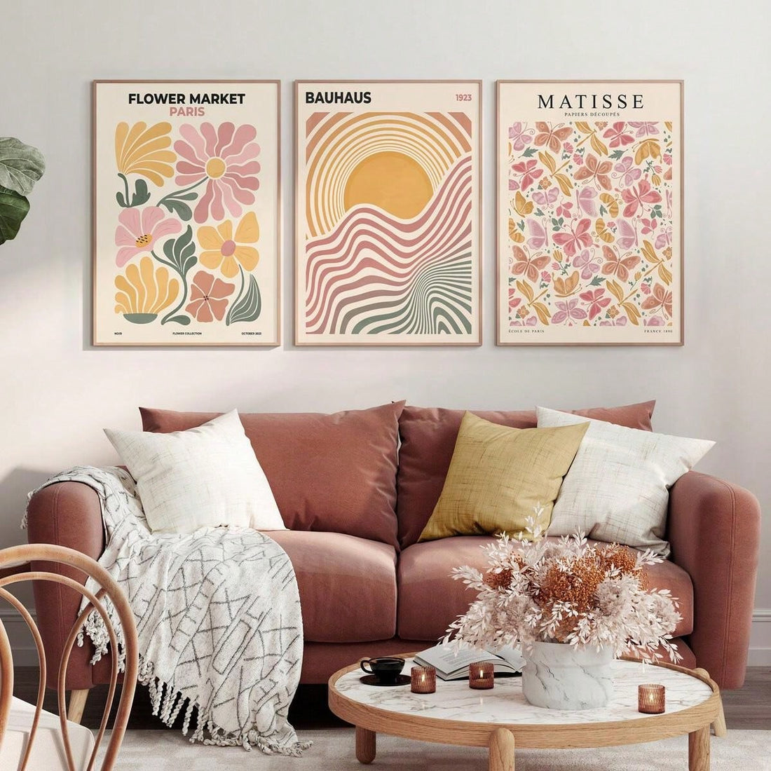 Upgrade your home decor with this stunning Bohemian Butterfly and Floral Canvas Print Set. Featuring a vintage design, these prints add a touch of elegance to any room. Made with high-quality canvas, this set is durable and long-lasting. Transform your space into a beautiful, artistic haven with these unique prints.