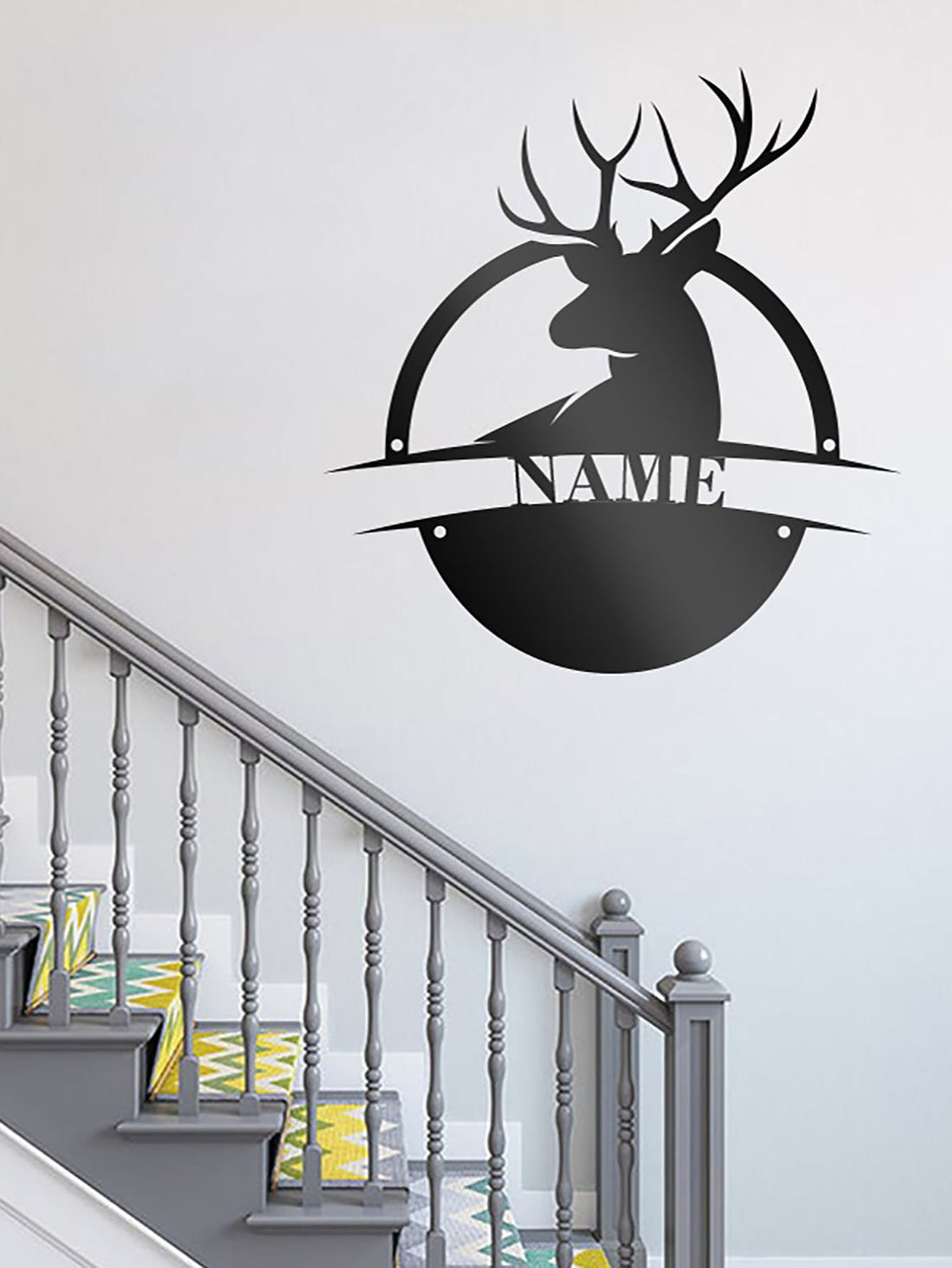 Enhance your home decor with our Personalized Deer Metal Wall Art, perfect for housewarmings or birthdays. Customized with precision cut metal and a stunning deer design, this piece adds a touch of elegance to any room. Give the gift of personalized beauty and make someone's special occasion even more memorable.