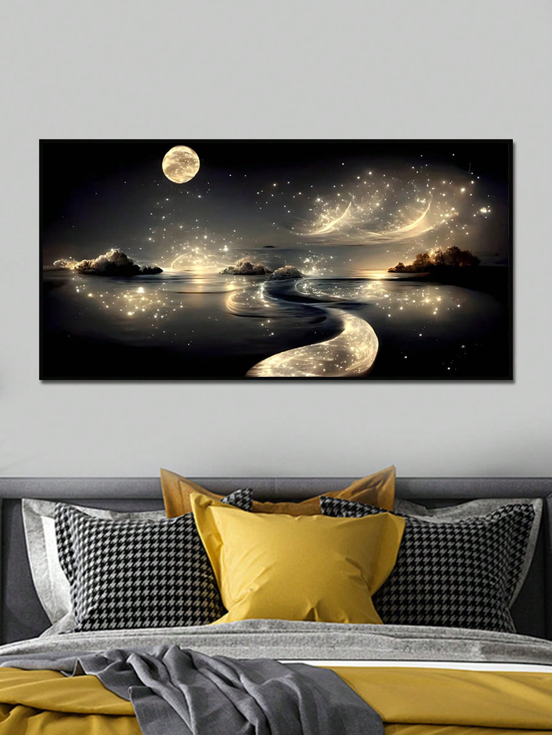 This stunning Modern Art Dreamy River Design Canvas Poster is the perfect addition to any bedroom or living room. With its unique and enchanting design, it's sure to add a touch of tranquility to your space. The high-quality canvas material ensures long-lasting durability. No frame included.