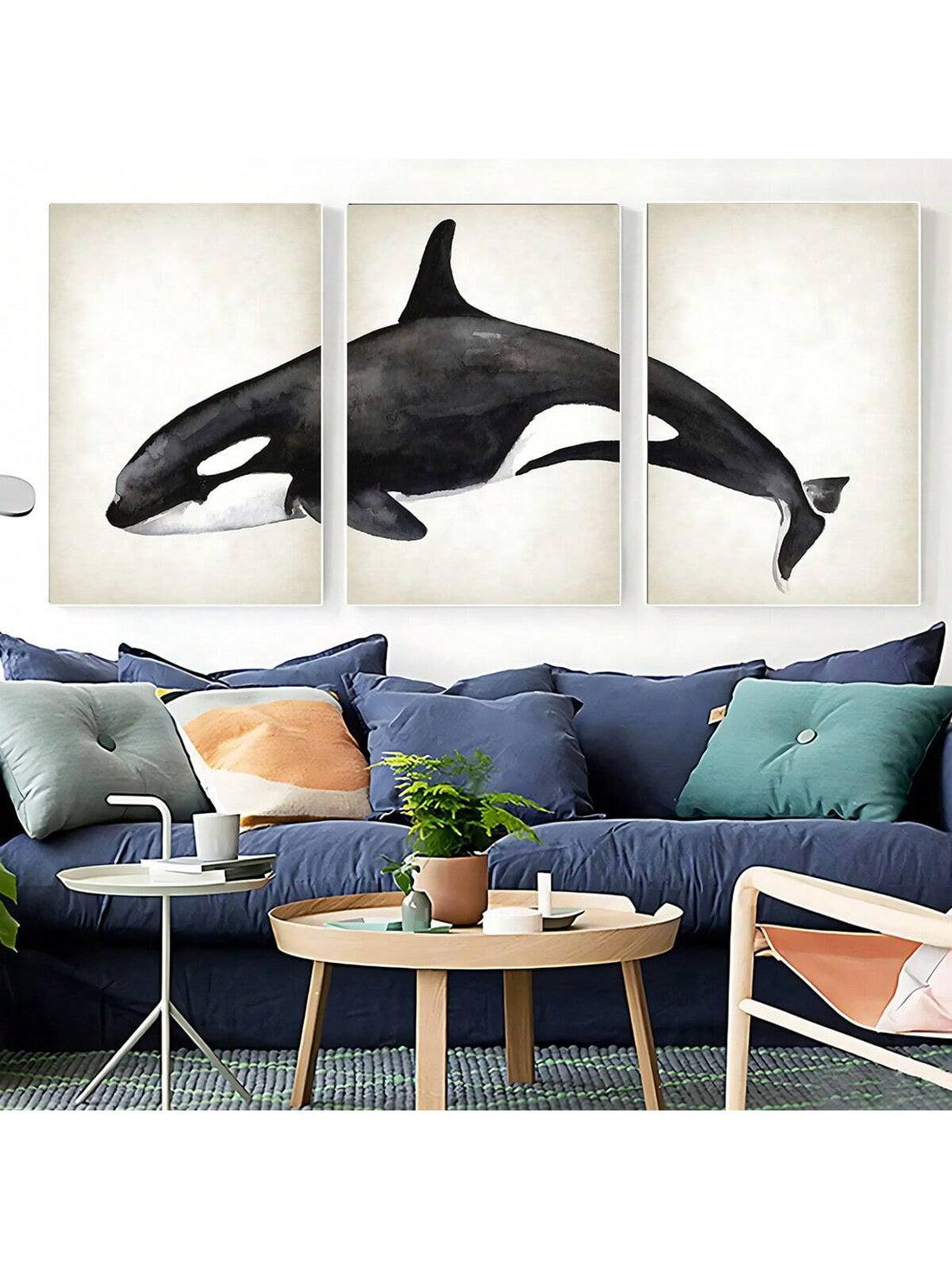 Elevate your coastal living space with the Ocean Wonders 3-piece canvas set, featuring minimalist shark and whale designs. Crafted for a modern aesthetic, these artworks bring subtle marine elegance to any room. Perfect for those seeking refined ocean-inspired decor that complements a serene, sophisticated environment.