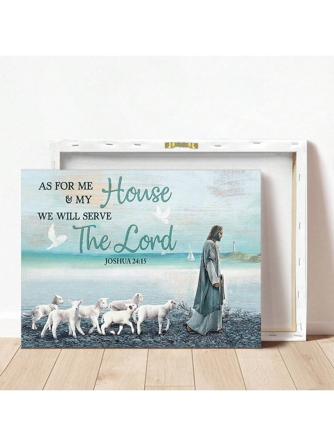 Elevate your home decor with our "For Me and My House" wooden framed wall art canvas. This masterpiece features a beautiful and durable wooden frame, highlighting the phrase "For Me and My House" in bold lettering. Let this statement piece bring a sense of warmth and comfort to any room in your home.