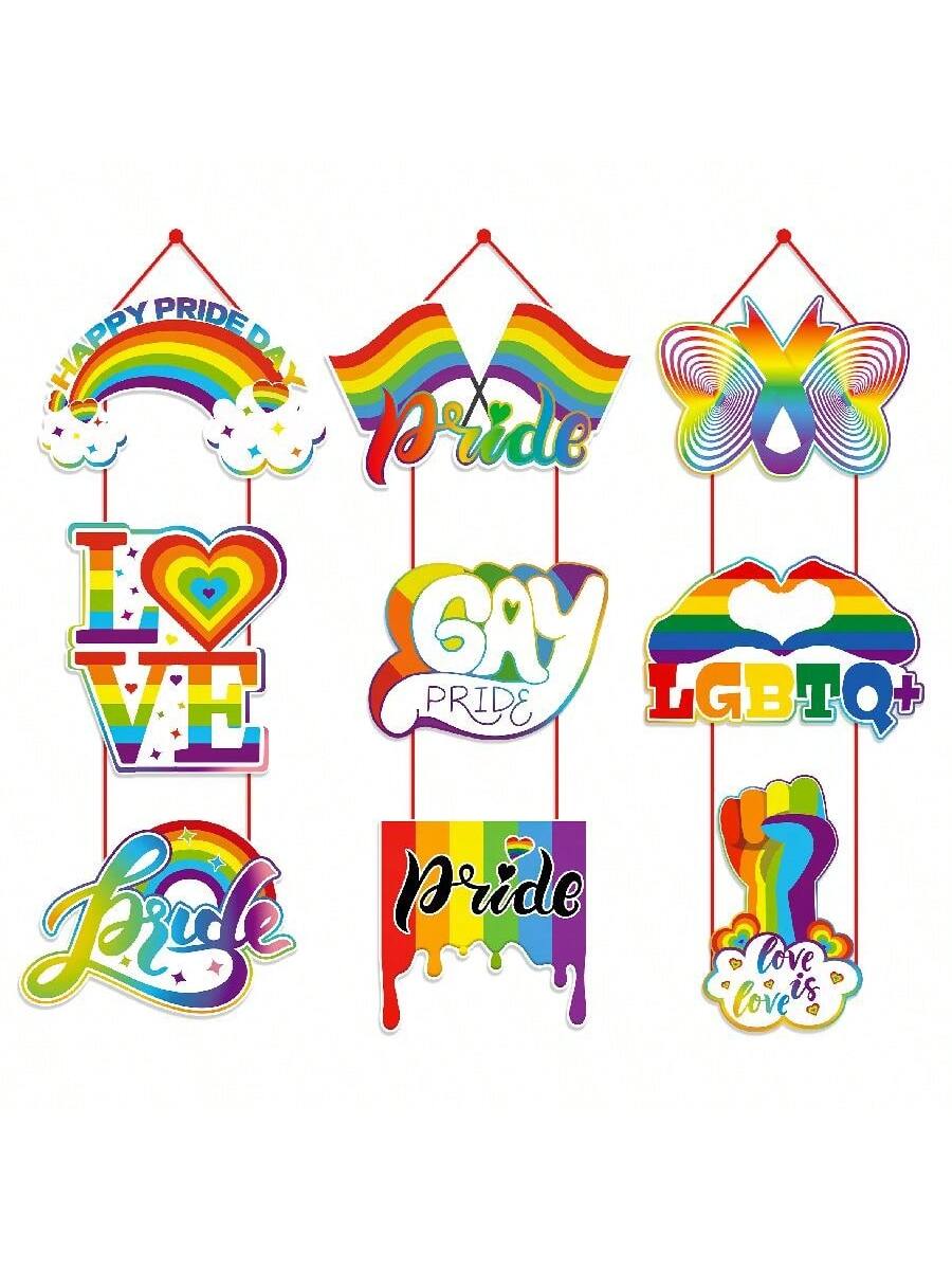 This Pride Rainbow Paper Door Hanging Set is the perfect addition to any LGBTQ theme party. Made with high-quality paper, this set adds a colorful and festive touch to any door. Show your pride and support with this beautifully designed set.