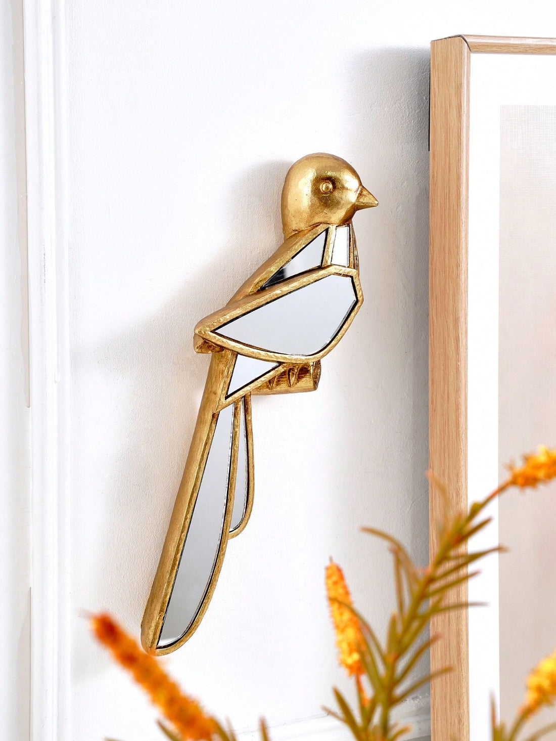 Expertly crafted Golden Sparrow Grasshopper - Resin Wall Decor is a must-have for bird enthusiasts. Made with high-quality resin, this collectable adds a touch of elegance and charm to any room. Display it proudly for a mesmerizing addition that is sure to spark conversations.