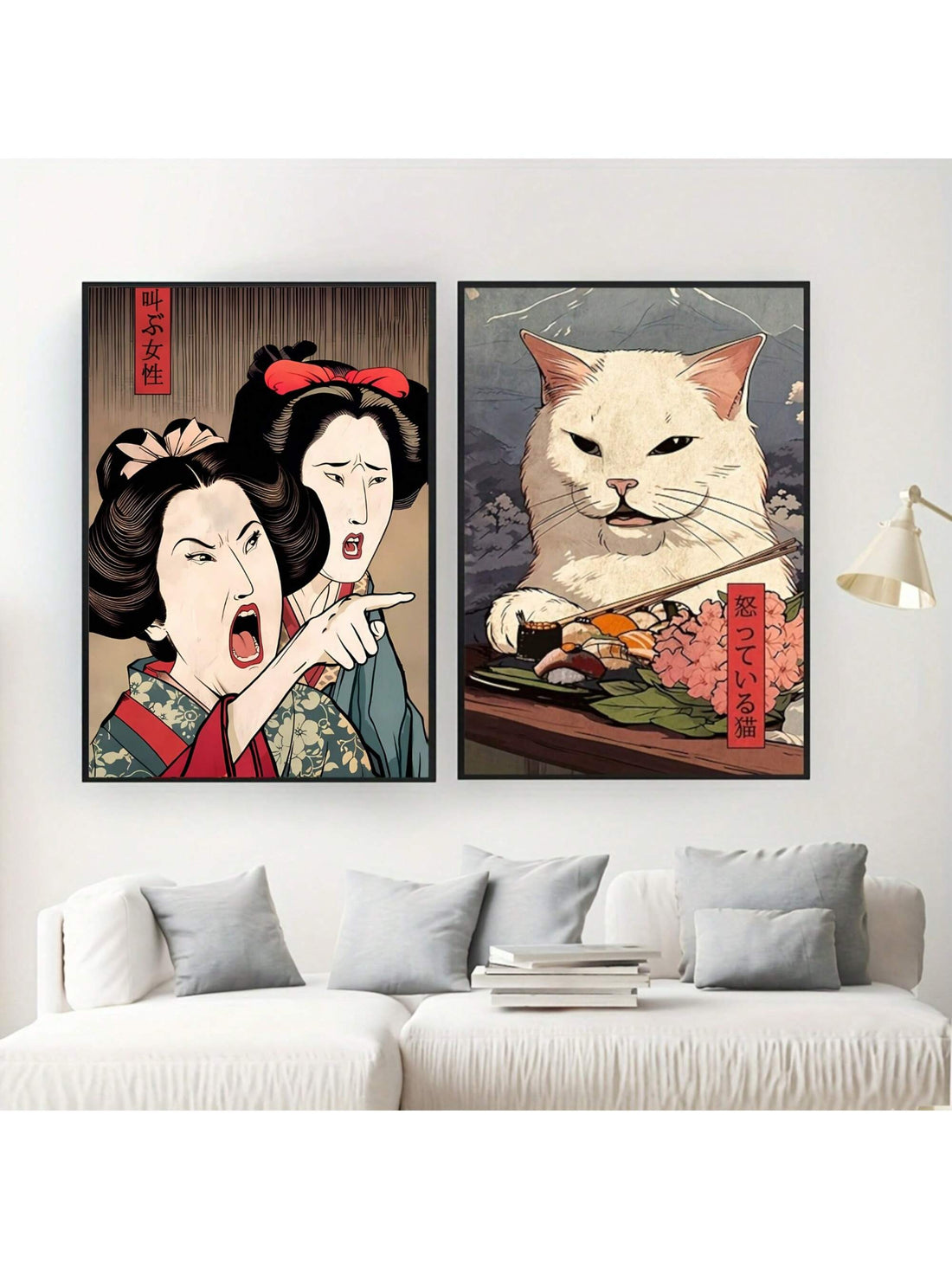 Elevate your home decor with our Japanese Women and Cats Canvas Wall Art. Featuring a contemporary abstract design, this masterpiece will add a touch of elegance to any room. Made with high-quality materials, it showcases the beauty of Japanese women and their beloved feline companions.