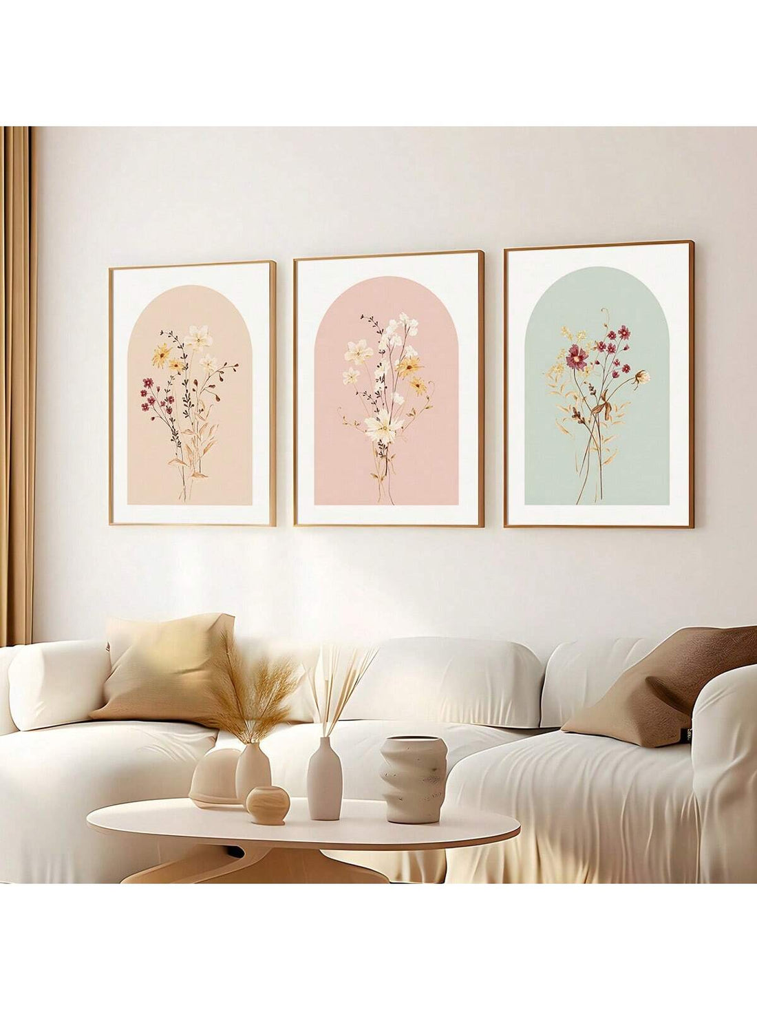 Introduce a touch of elegance to your home or office with this modern minimalist watercolor floral canvas art. The frameless design adds a contemporary touch, while the vibrant wildflower motif brings a sense of nature and life into your space. Perfect for adding color and style to any room.