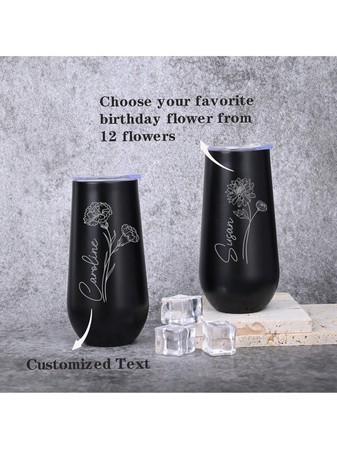 Elevate your bridesmaid proposal game with our Personalized Bridesmaid Champagne Flute Tumbler. Crafted with high-quality material, this tumbler is perfect for keeping champagne chilled while personalizing the experience for each bridesmaid. Show your appreciation with this thoughtful gift that they can use long after the celebration.