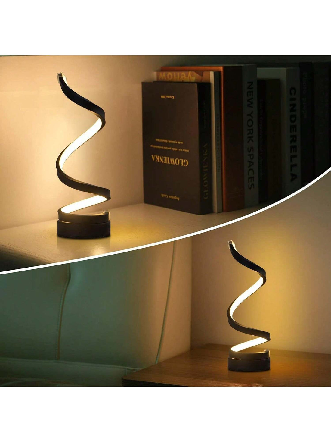 Illuminate your space with the Spiral Glow LED Table Lamp. Its modern, dimmable design makes it perfect for any bedroom, living room, or office. With adjustable brightness and a sleek spiral shape, this lamp offers both style and function. Enhance your space with energy-efficient lighting.