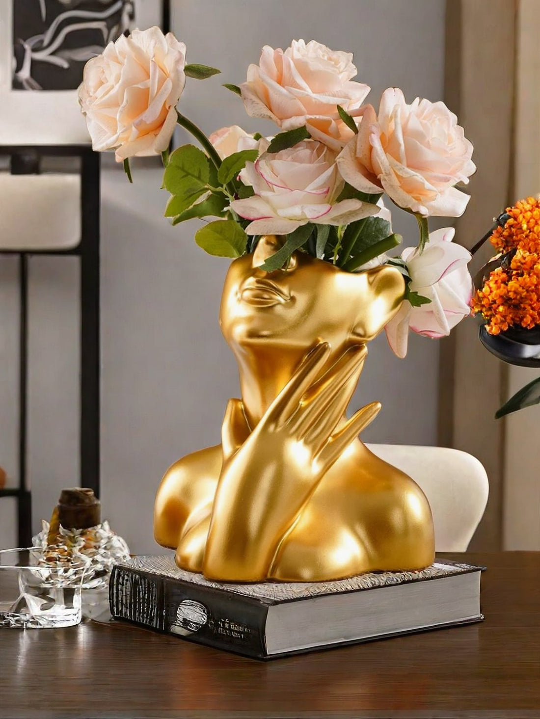 Enhance your space with our Nordic Style Resin Face Vase. This bohemian minimalist decor is perfect for your home, living room, or office. Crafted with resin, it adds a touch of personality to any room. Enjoy functional beauty with this unique and stylish vase.