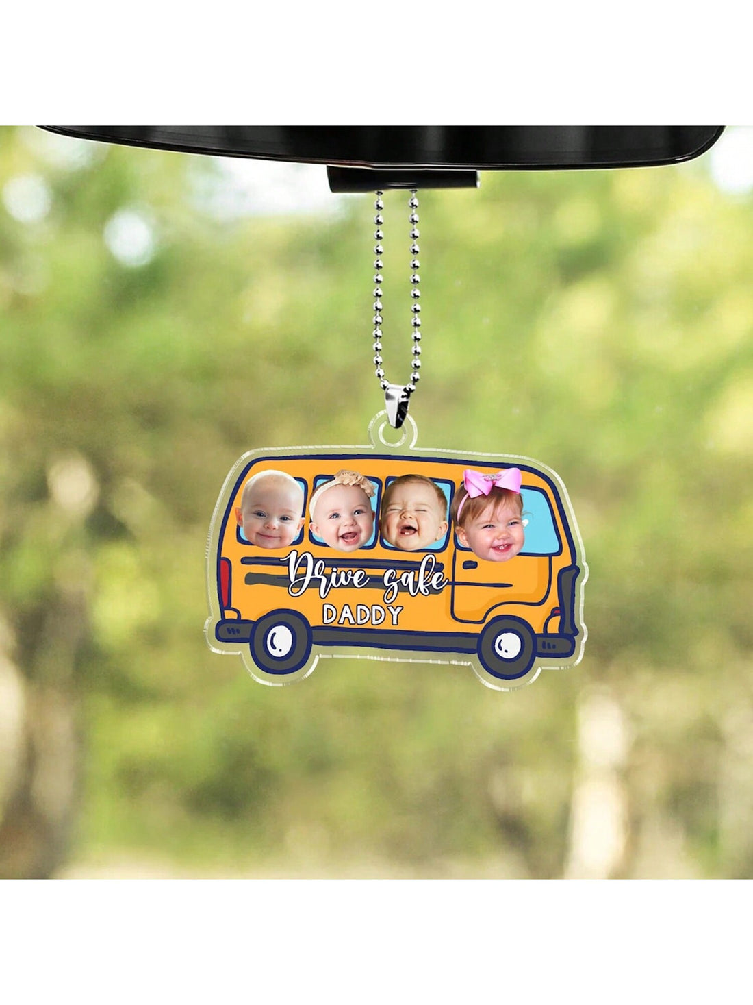 This personalized acrylic car hanging ornament is the perfect birthday gift for dad. Adorned with his name and a thoughtful message, it's a great way to show your love and appreciation. Made from durable acrylic material, it will withstand the test of time and make a beautiful addition to any car's interior.