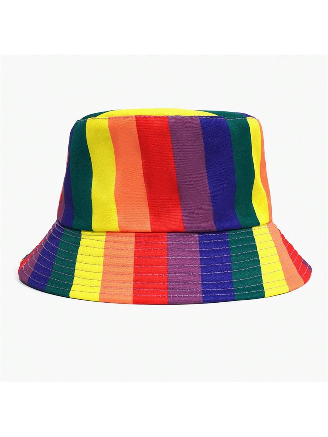 Stay stylish and protected with our Rainbow Pride Bucket Hat. This expertly crafted hat is the perfect combination of fashion and function, providing both style and protection under the scorching sun. With its vibrant rainbow design, you can proudly show off your support while keeping your head cool and comfortable. A must-have for any outdoor event or casual day out!