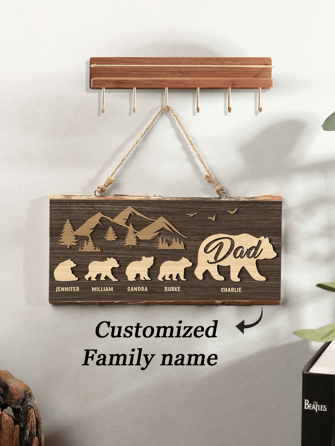 Welcome to our customized Polar Bear Wooden Sign, perfect for personalizing your family's home with a unique touch. Crafted with high-quality wood, this sign features a custom polar bear design that will add a charming and personalized touch to any room. A thoughtful and meaningful gift for your loved ones.