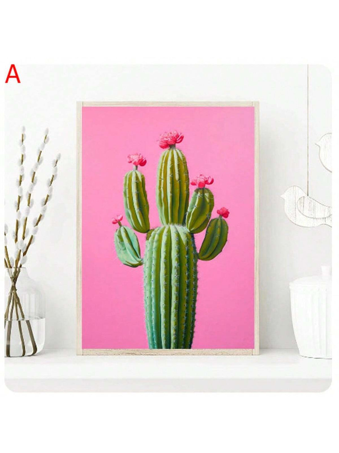 Elevate your living space with this Vibrant Abstract Cactus Flower Vase Canvas Art. Featuring a modern botanical design, this poster combines bold colors and abstract forms to create a striking focal point. Perfect for contemporary interiors, it adds a sophisticated touch of nature-inspired artistry to your living room decor. Crafted to enhance ambiance, this canvas art balances vibrancy with elegance, making it an expert choice for stylish home decoration.