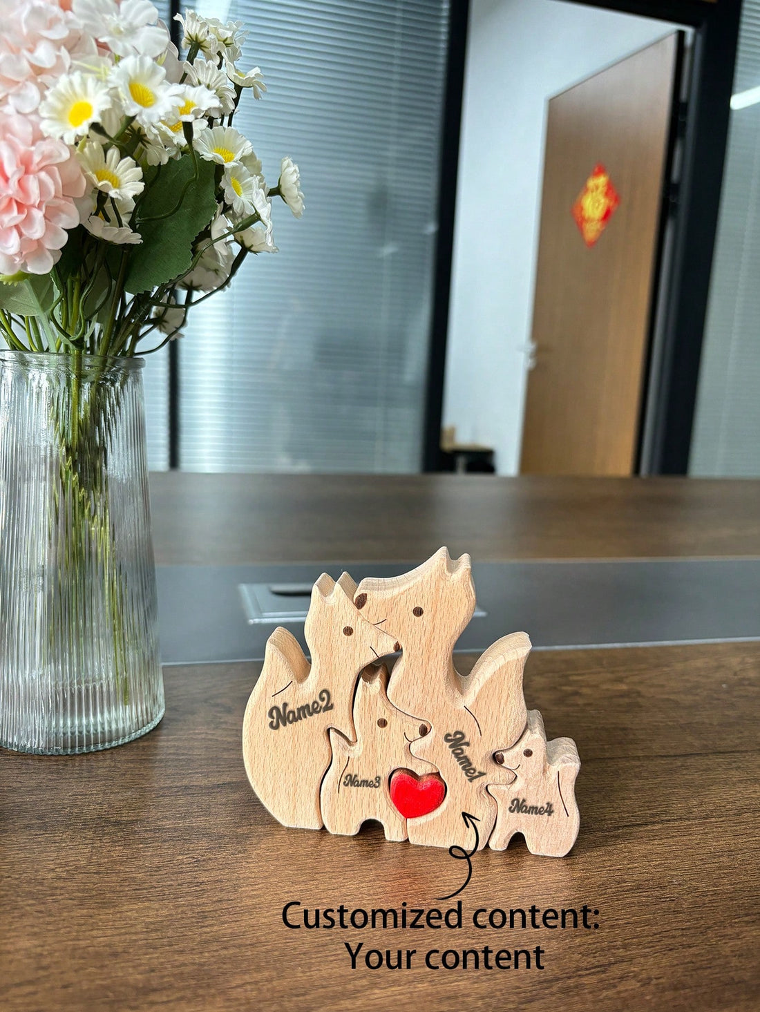 Add a touch of whimsy to your home with our Personalized Squirrel Family Wooden Puzzle Decoration. This charming piece is perfect for any occasion and features a customizable squirrel family design. Crafted from high-quality wood, it will bring warmth and character to any room.