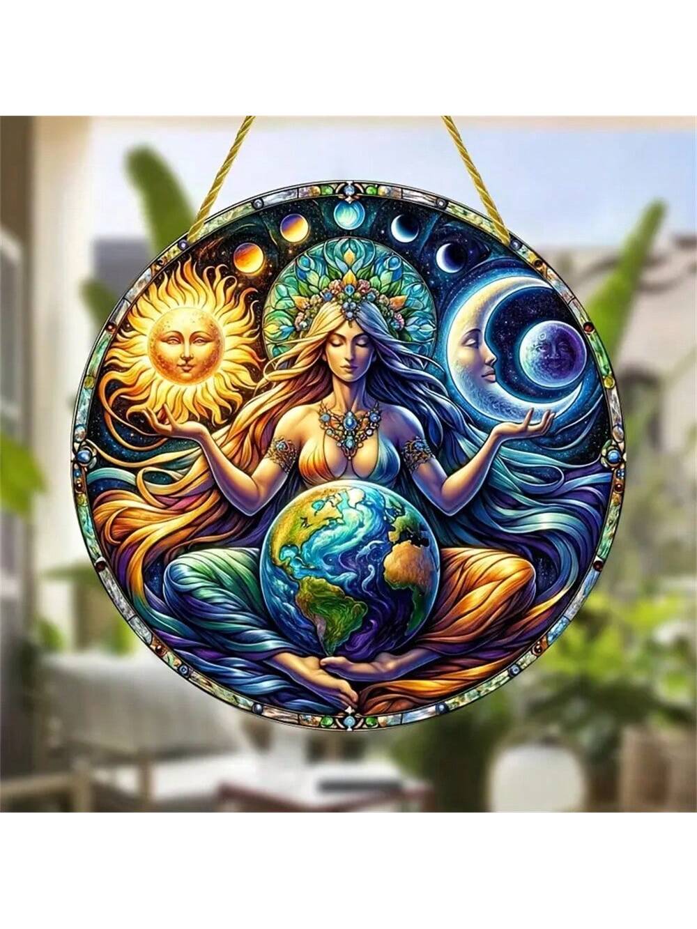 Sun and Moon Decorative Pendant: Colorful Car and Home Decoration - Hanging Ornaments