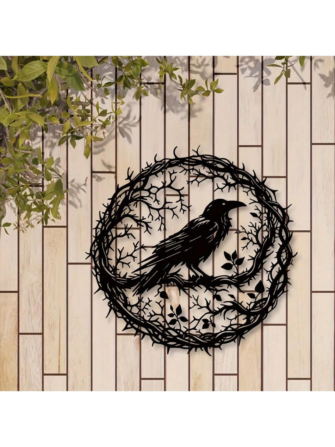 Add a touch of gothic charm to your home with our unique Gothic Raven Metal Wall Art. Perfect for wildlife lovers and Halloween enthusiasts, this hanging ornament is a one-of-a-kind decor piece that will make a bold statement in any room. Crafted with intricate details and quality materials, it's a must-have for any home decor collection.