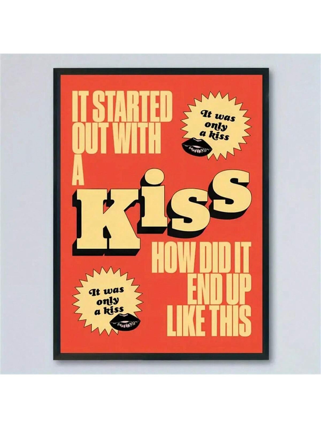 Elevate your space with this striking canvas poster featuring iconic song lyrics that resonate with music enthusiasts. The unframed design offers versatile styling options, allowing you to customize the presentation with your choice of frame or display method. High-quality canvas material ensures durability and vibrant color reproduction, making it an ideal statement piece for bedrooms, living rooms, or creative studios. Whether you're a devoted fan or seeking meaningful wall art that sparks conversation, t