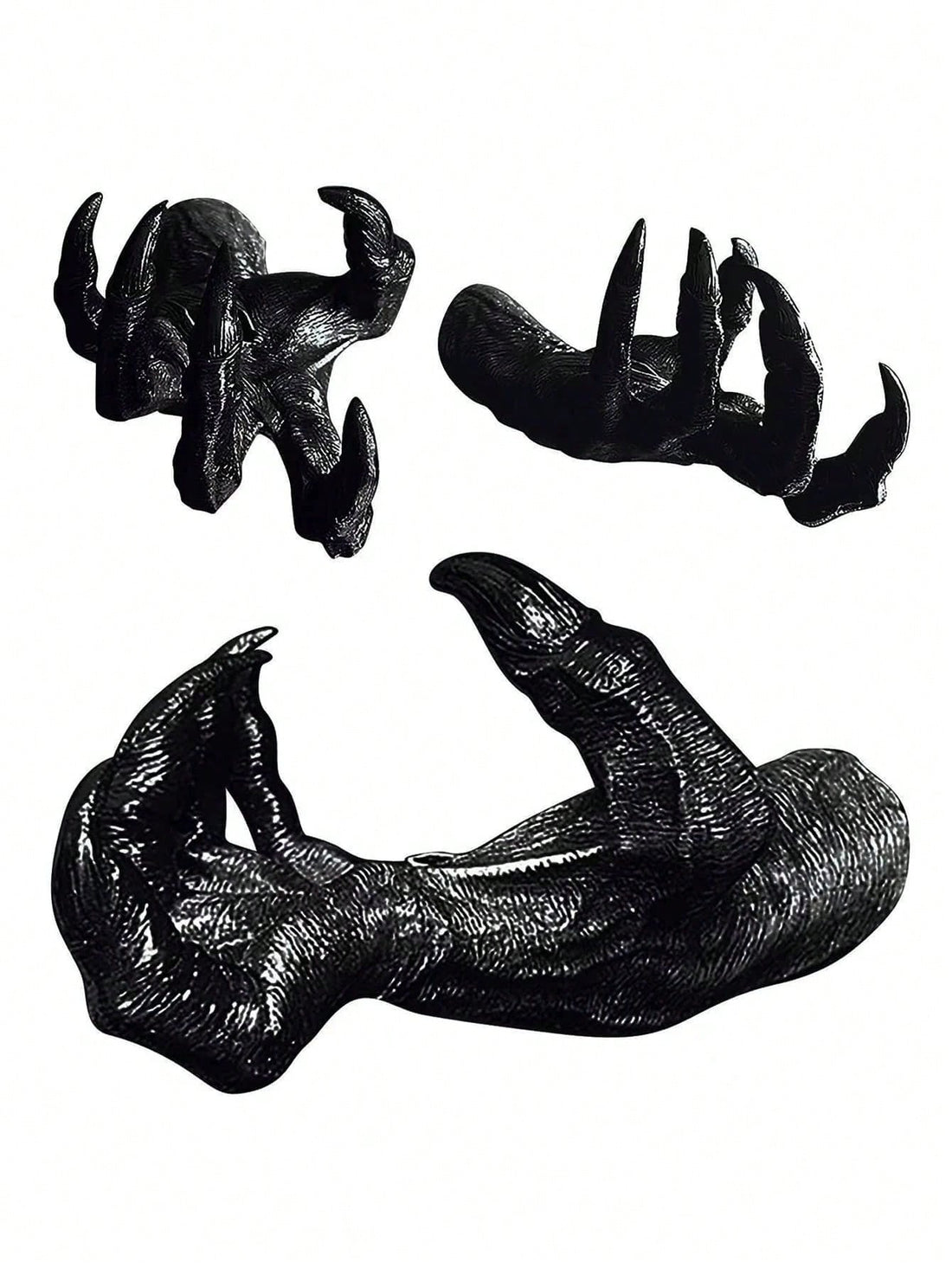 This resin claw pendant is perfect for adding a touch of horror to your Halloween home decor or costume jewelry collection. The intricate design and durable material make it a long-lasting addition to your spooky aesthetic. Get ready to scare with this versatile and unique piece.