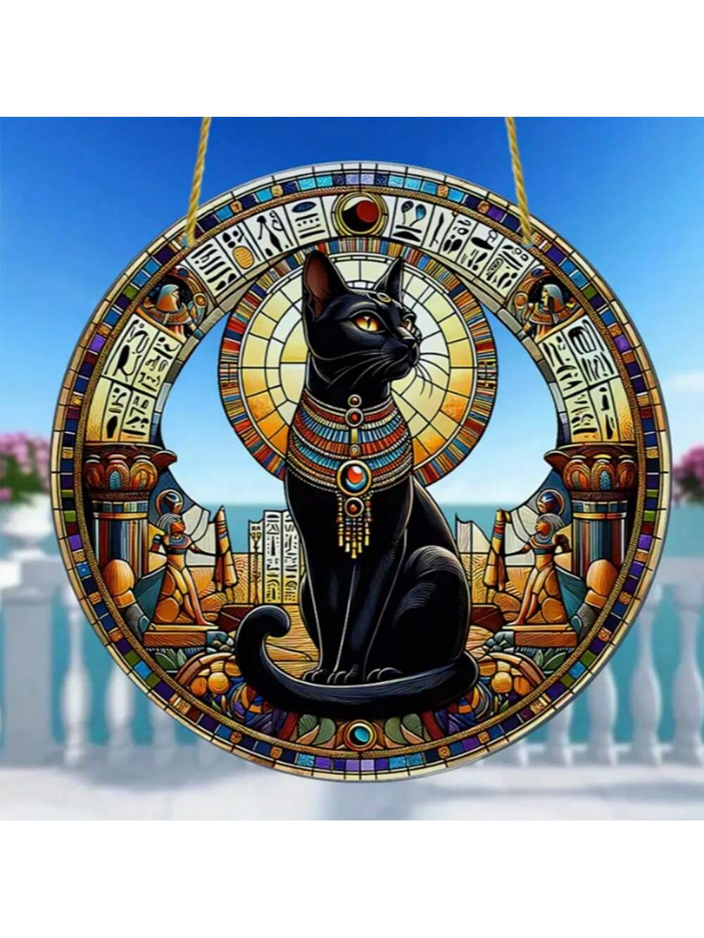 Introducing our Egyptian Bastet Cat Acrylic Light Catcher, the perfect decorative piece for your home and parties. Made of acrylic, this light catcher features the beloved Egyptian goddess Bastet, bringing elegance and a touch of ancient history to any space. Enhance your decor with this unique and eye-catching piece.