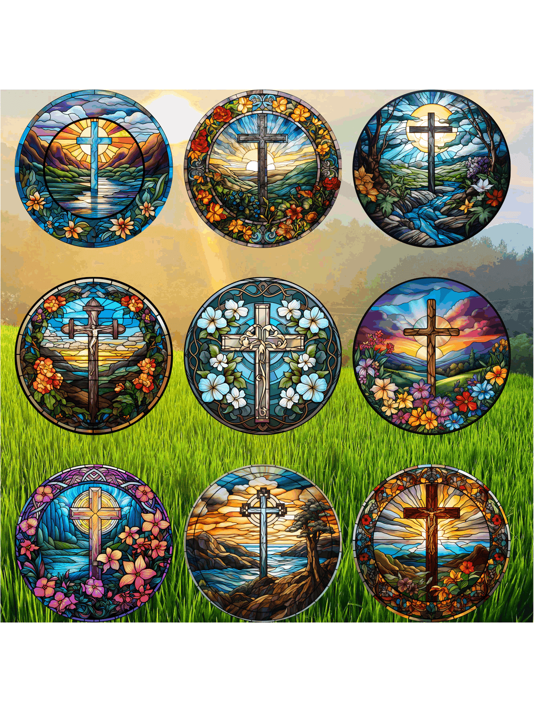 Enhance the festive atmosphere in any room with our Stained Acrylic Cross Window Suncatcher. The intricate design and vibrant colors create a beautiful display, while the stained acrylic material adds durability. Hang them as ornaments for a stunning decoration that will last for years to come.