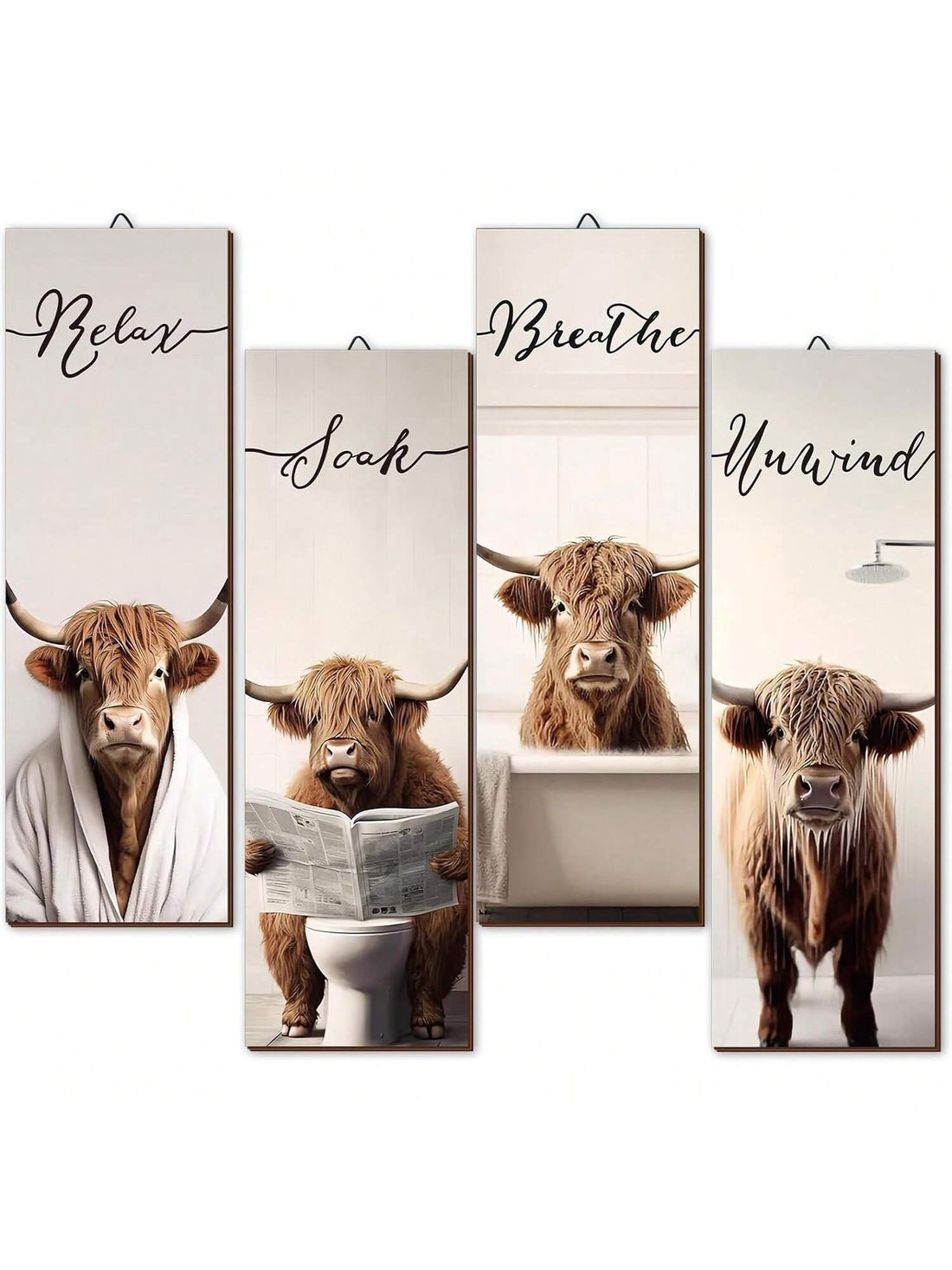 Transform your bathroom into a peaceful oasis with our Hang Cow Sign. This decorative piece adds a touch of relaxation to any home, perfect for unwinding after a long day. Crafted with expert precision, it's guaranteed to create a serene atmosphere. Order now and create your own personal sanctuary.