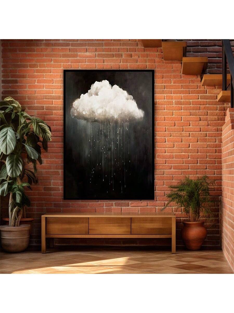 Enhance your living room decor with our Vintage Rain Cloud Canvas Wall Art. This minimalist nature painting captures the beauty of a rain cloud, adding a touch of tranquility to your space. Made with high quality canvas, this piece will last and bring a sense of calm to any room.