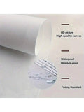 Close-up textured canvas material with waterproof fade-resistant feature text