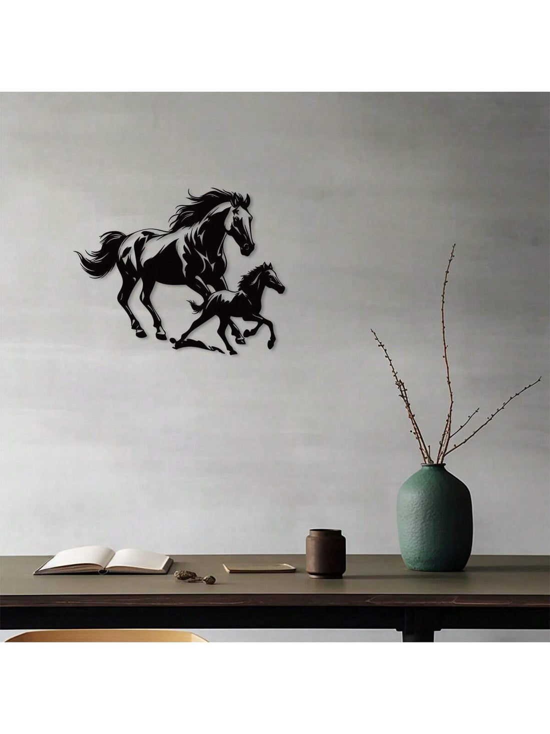 Add a touch of elegance to your farmhouse with our Rustic Metal Horse Wall Art. Crafted with precision, this metal piece is perfect for horse lovers. Enhance your space with its unique design and embrace the rustic charm it brings. A must-have for any horse enthusiast.