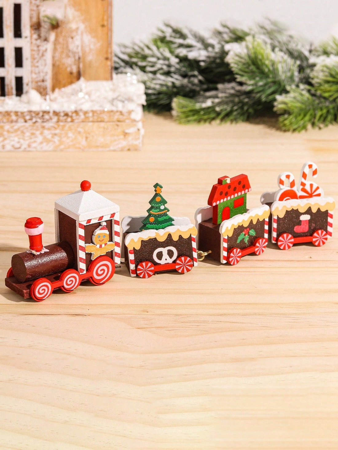 This set of wooden Christmas train ornaments is perfect for adding a festive touch to your holiday decorations. Made with high-quality wood, these ornaments are both durable and stylish. Each set includes four unique train sections, making them a great gift for friends and family.