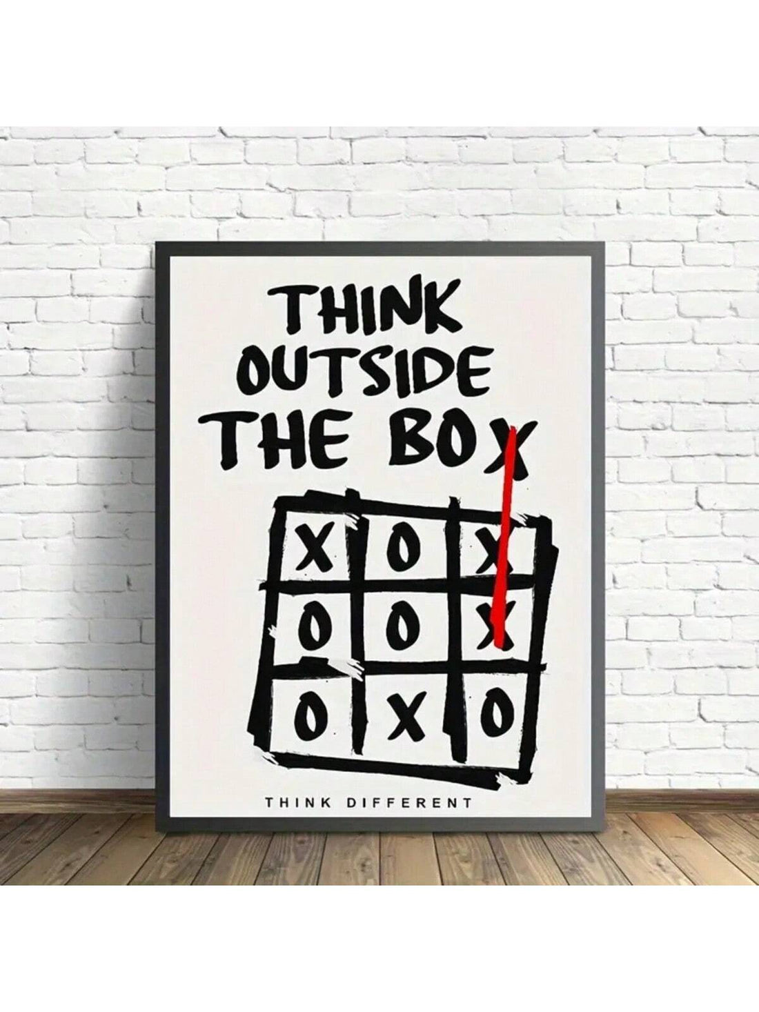 Expand your perspective with our Think Outside The Box modern motivational canvas art. Perfect for home or office, this piece inspires creativity and innovation. Crafted with high-quality materials, it adds a touch of sophistication to any space. Embrace new ideas and challenge the status quo with our art.