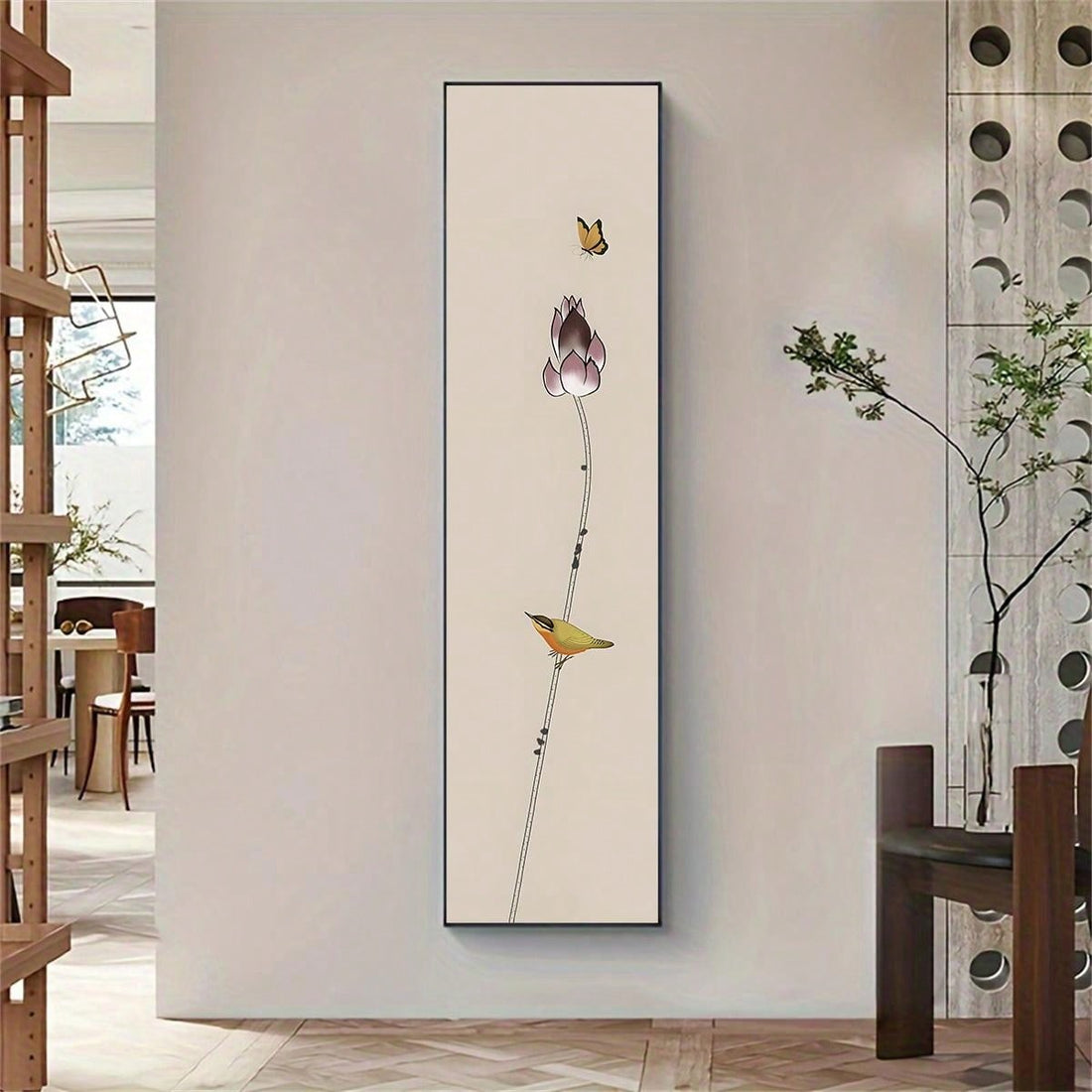 Upgrade your home décor with our Chic Floral &amp; Bird Canvas Art Set. Featuring 4 unframed prints, this set will add a touch of elegance to any room. The intricate floral and bird designs will impress any art lover. Perfect for a unique and sophisticated look.