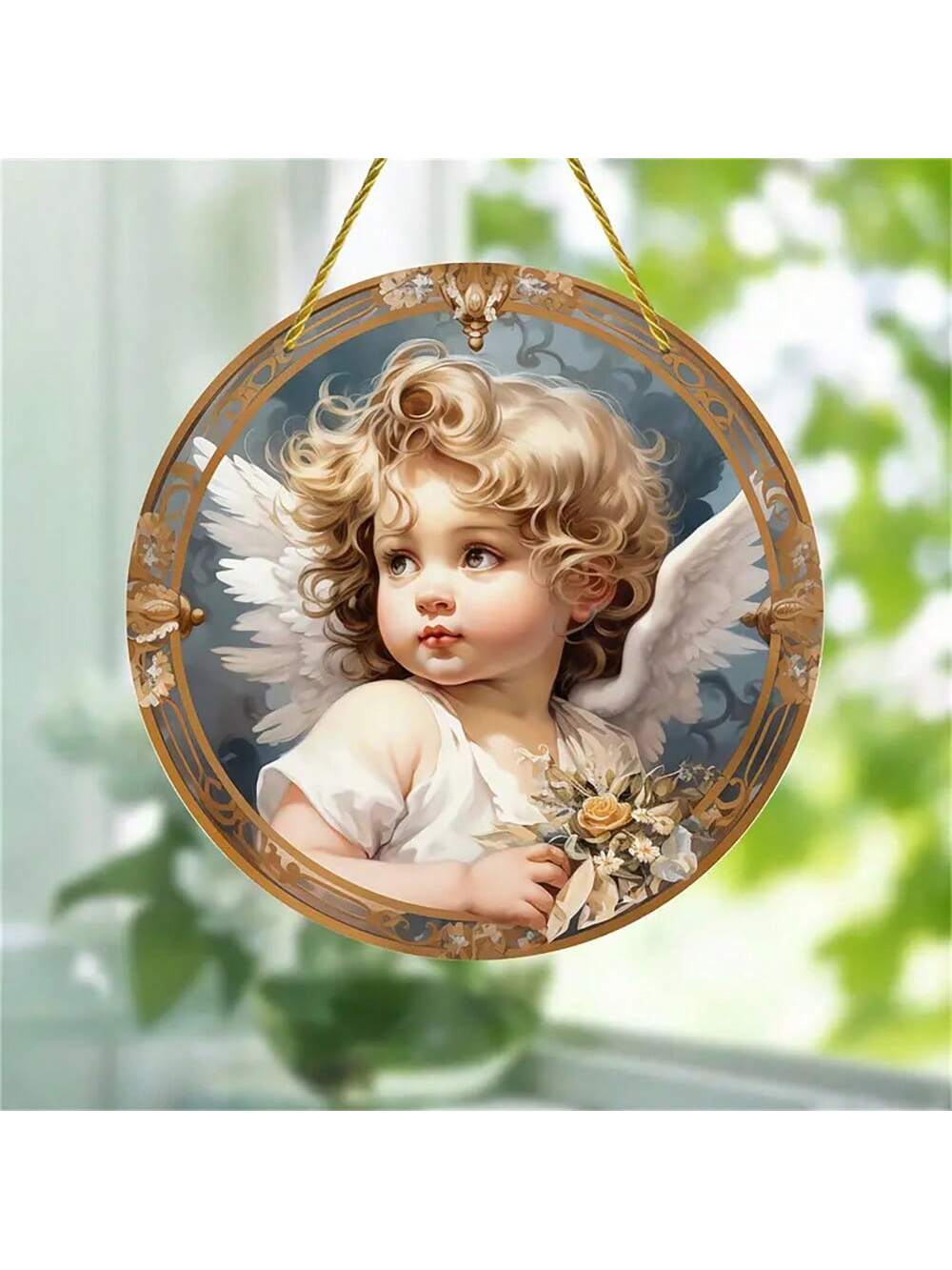 Add a whimsical touch to your home decor with our Vibrant Stained Glass Angel Light Catcher. The vibrant stained glass creates a stunning visual display, while the angel design adds a touch of charm. A perfect addition to any room, this light catcher is sure to bring joy and beauty to your space.