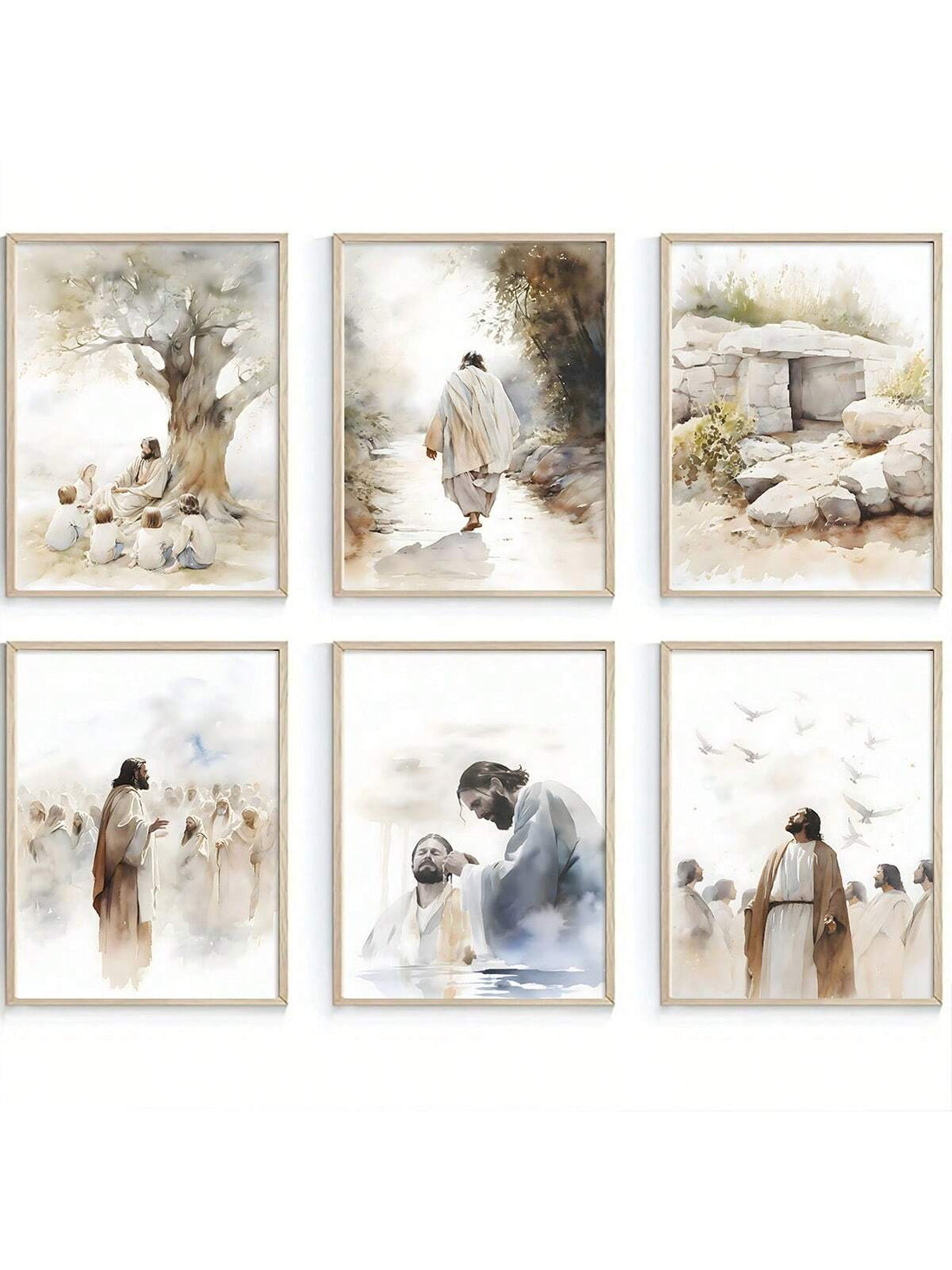 Enhance your living space with this set of 6 Christian God Bible Story Verses Canvas Posters. Perfect for any room, these posters make ideal gifts with their uplifting messages. Add a touch of winter decor or simply elevate your wall with these beautiful pieces of wall art.