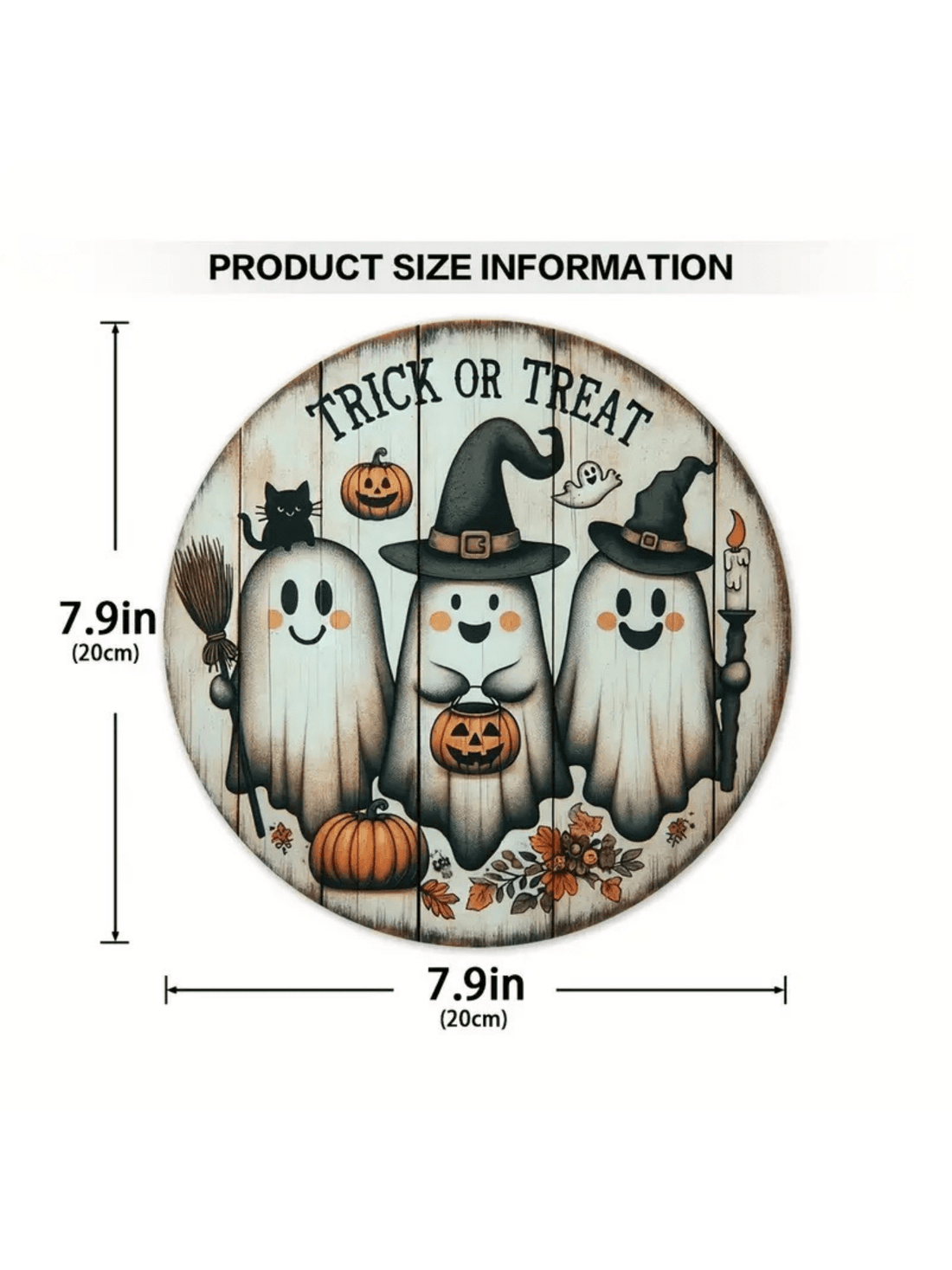 As a product expert, I recommend the Spooky Vibes Halloween Wooden Signboard for a classic touch to your home and garden. Featuring a horror wreath decal, this signboard is perfect for adding a spooky atmosphere to your Halloween decor. Made of high-quality wood, it's durable and long-lasting.