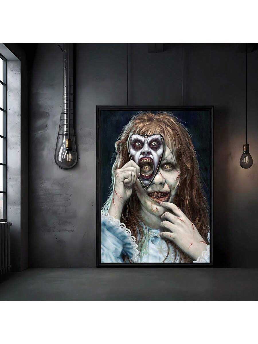 Elevate the chilling ambience of your living room and bedroom with our Abstract Horror Doll Mask Canvas Wall Art. This spooky decor piece is a contemporary take on traditional horror elements, perfect for fans of the genre. Its abstract design adds a unique touch to any space, making it a statement piece in your home.