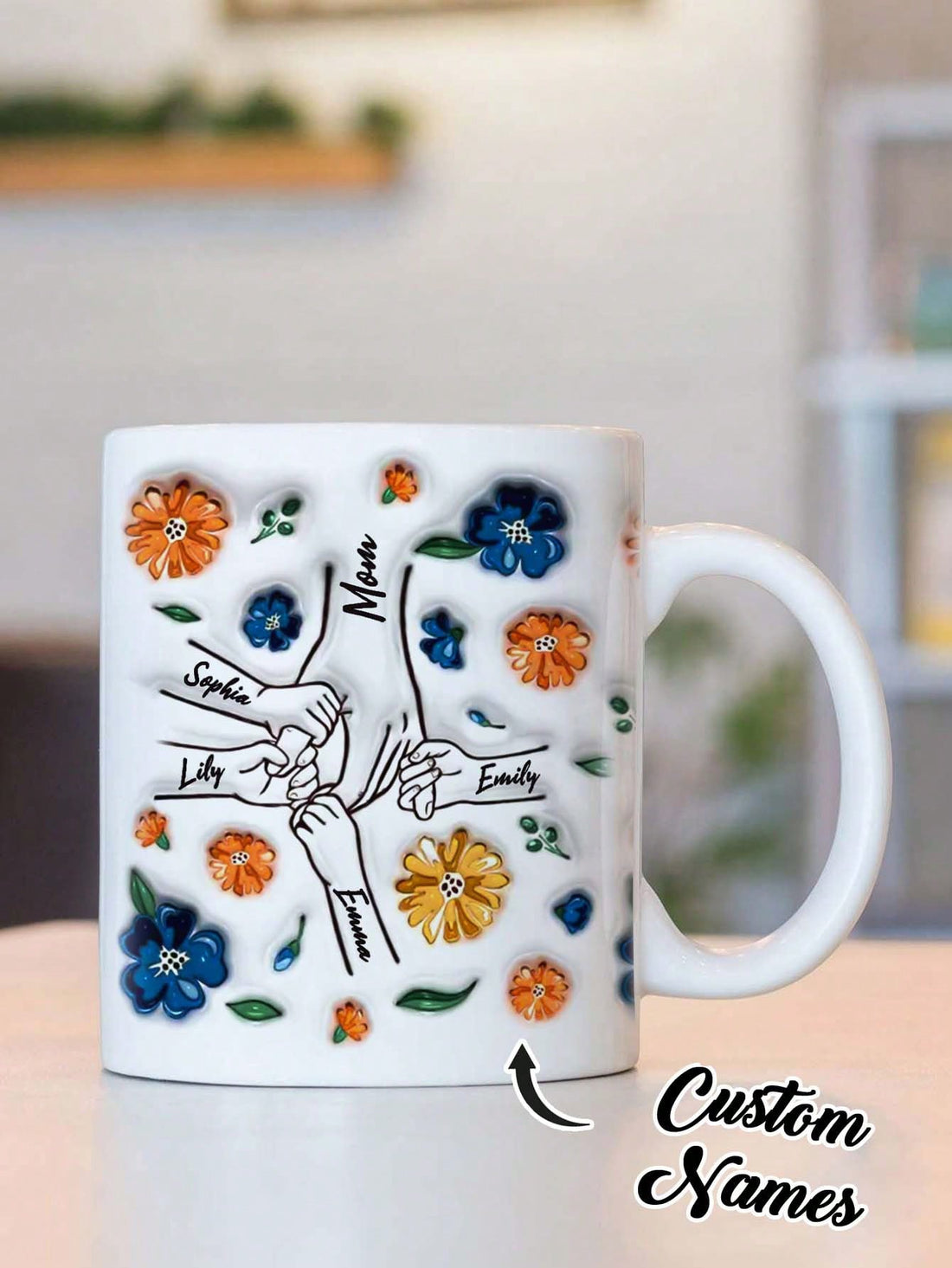 This personalized name mug is the perfect gift for Mother's Day or a birthday. With the option to add a custom name, it's a thoughtful and unique present. Made of high-quality materials, this mug is both practical and sentimental. Show your loved one how much you care with this special gift.