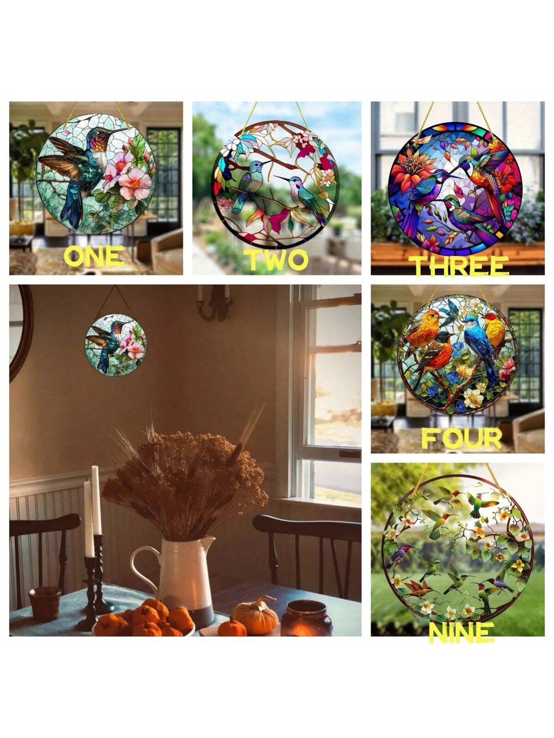 This beautiful stain glass sun catcher features a colorful bird resting on a branch, making it the perfect gift for bird enthusiasts. The vibrant colors and delicate design will add a touch of nature and beauty to any room. Hang it in a window and let the sun catch the intricate details of the glass.