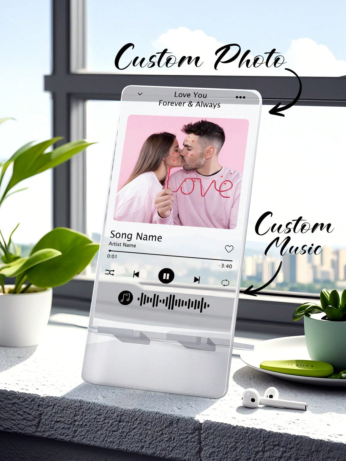 Elevate your gifting with our Personalized Acrylic Photo Phone Holder! Preserve cherished memories on a sleek, durable phone stand. A perfect gift for any occasion, customize with any photo for a truly special touch. The perfect combination of practicality and sentimentality. Order yours now!