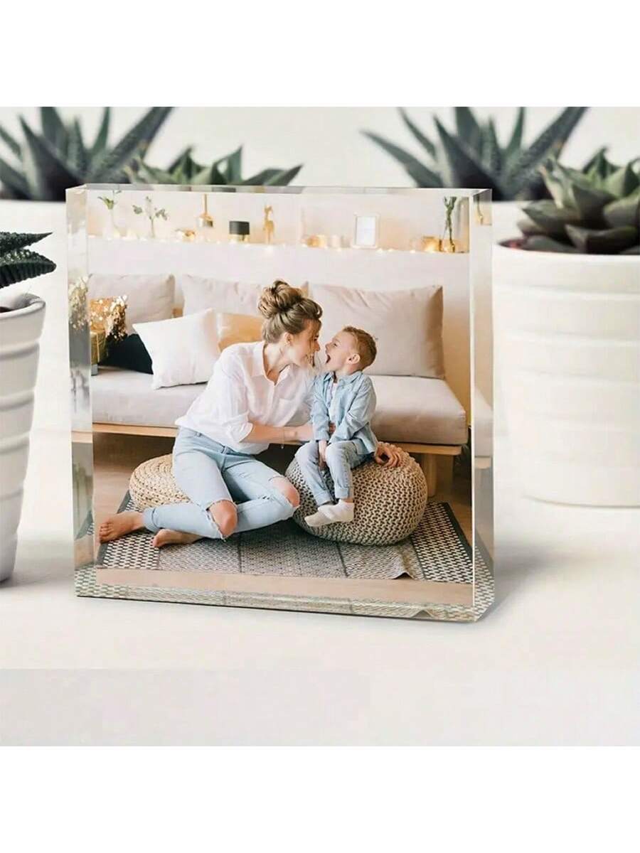 Capture and cherish your cherished memories with our Personalized Glass Effect Acrylic Photo Block. Perfect for any occasion, this photo block adds a touch of elegance to any space. Customize it with your own photos for a truly unique and meaningful display piece.