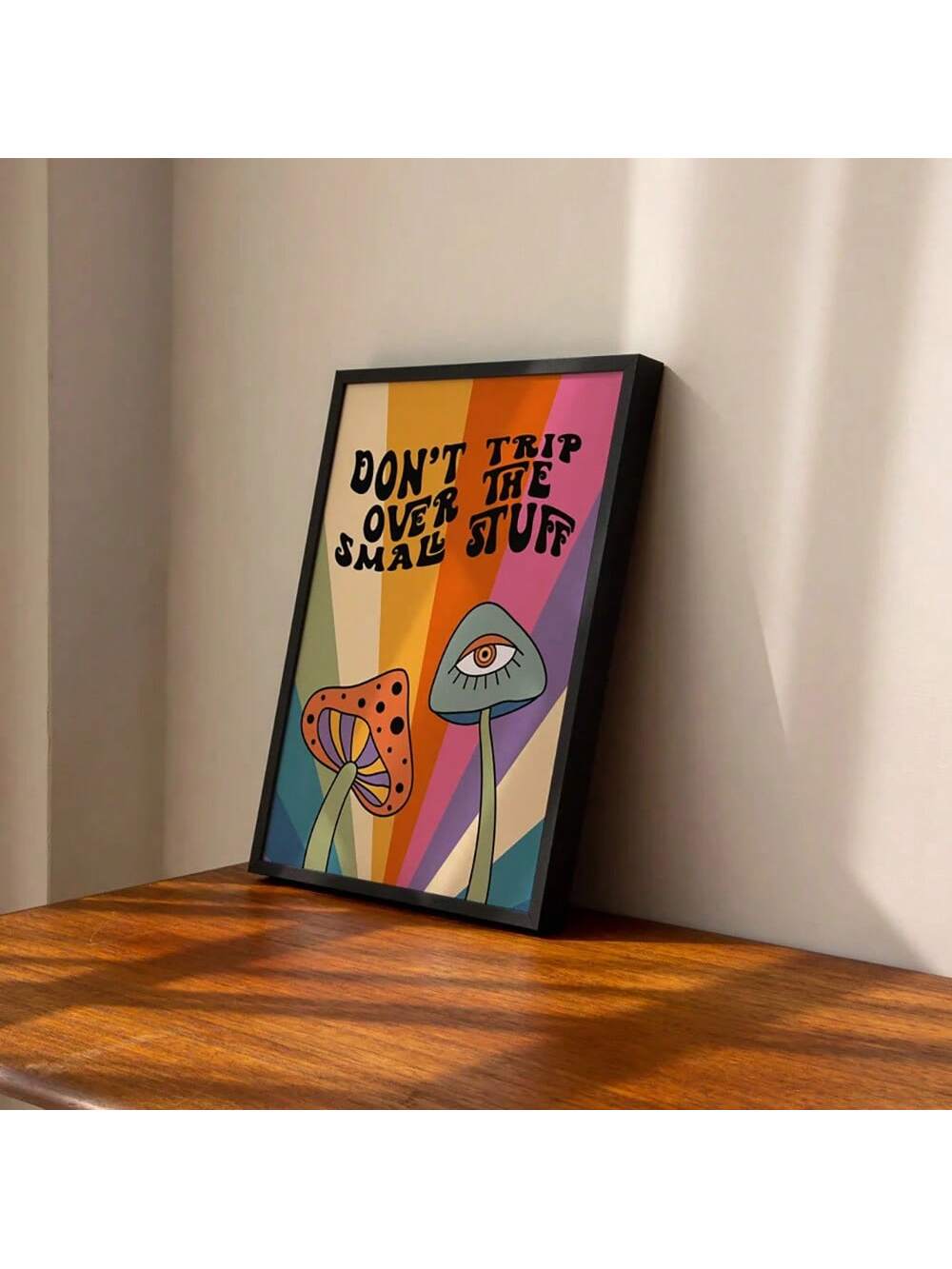 Celebrate the vibrant spirit of the 1970s with this Colorful Retro Mushroom Art Print. Perfect for adding a funky, hippie-inspired touch to any space, this artwork captures the playful essence of vintage psychedelic design. Ideal for gifts or festive decor, it brings a nostalgic yet lively atmosphere to your home or celebration. Crafted with attention to detail, this print is a standout piece for enthusiasts of retro style and colorful expression.