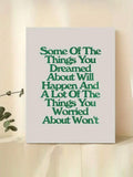 Modern Green Letter Canvas Wall Art Minimalist Living Room Bedroom Decor