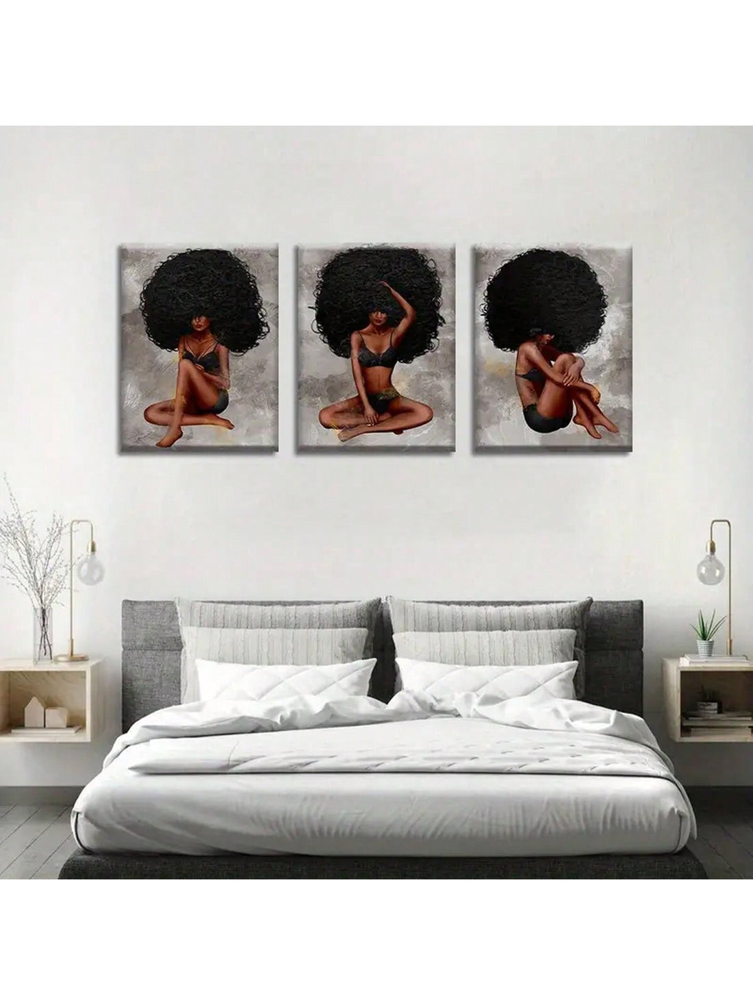 Experience the beauty and cultural richness of African American art with our Soulful Serenity wall art and decor set. With 3 pieces, your home will become a gallery of vibrant colors and powerful imagery. Transform any room into a peaceful and soulful sanctuary, while celebrating diversity and heritage.